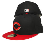 Rojos de Cincinnati New Era Alterna 59Fifty Fitted Negro/Rojo