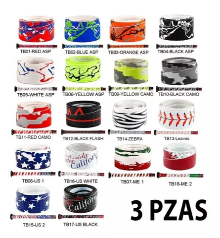 Grip Cinta Agarre - Bat Tape Paquete De 3 Piezas